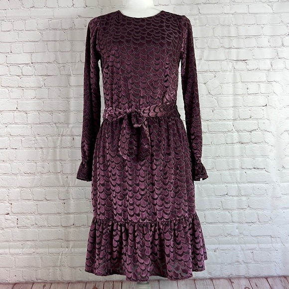 MICHAEL Michael Kors Burnout Velvet Flounce Dress Size XXS - Picture 4 of 16